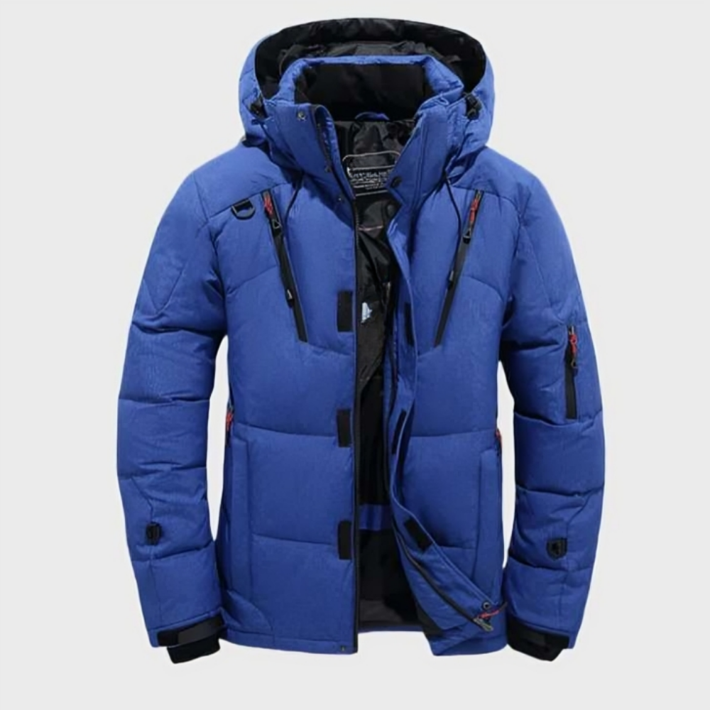 Adrian Mens Insulated Lightweight Waterproof Rain Jacket by TrendAura Hooded Winter Coat