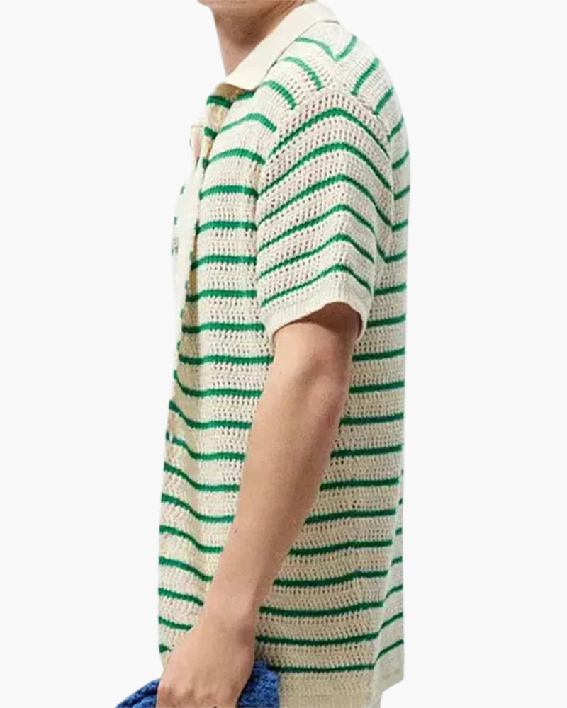 TrendAura | Marbella Short Knitted Sleeve Shirt