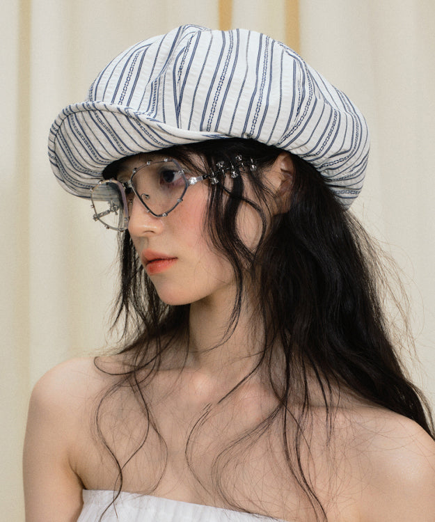 Chapeau breton rayé fin à la mode japonaise d'été - TrendAura
