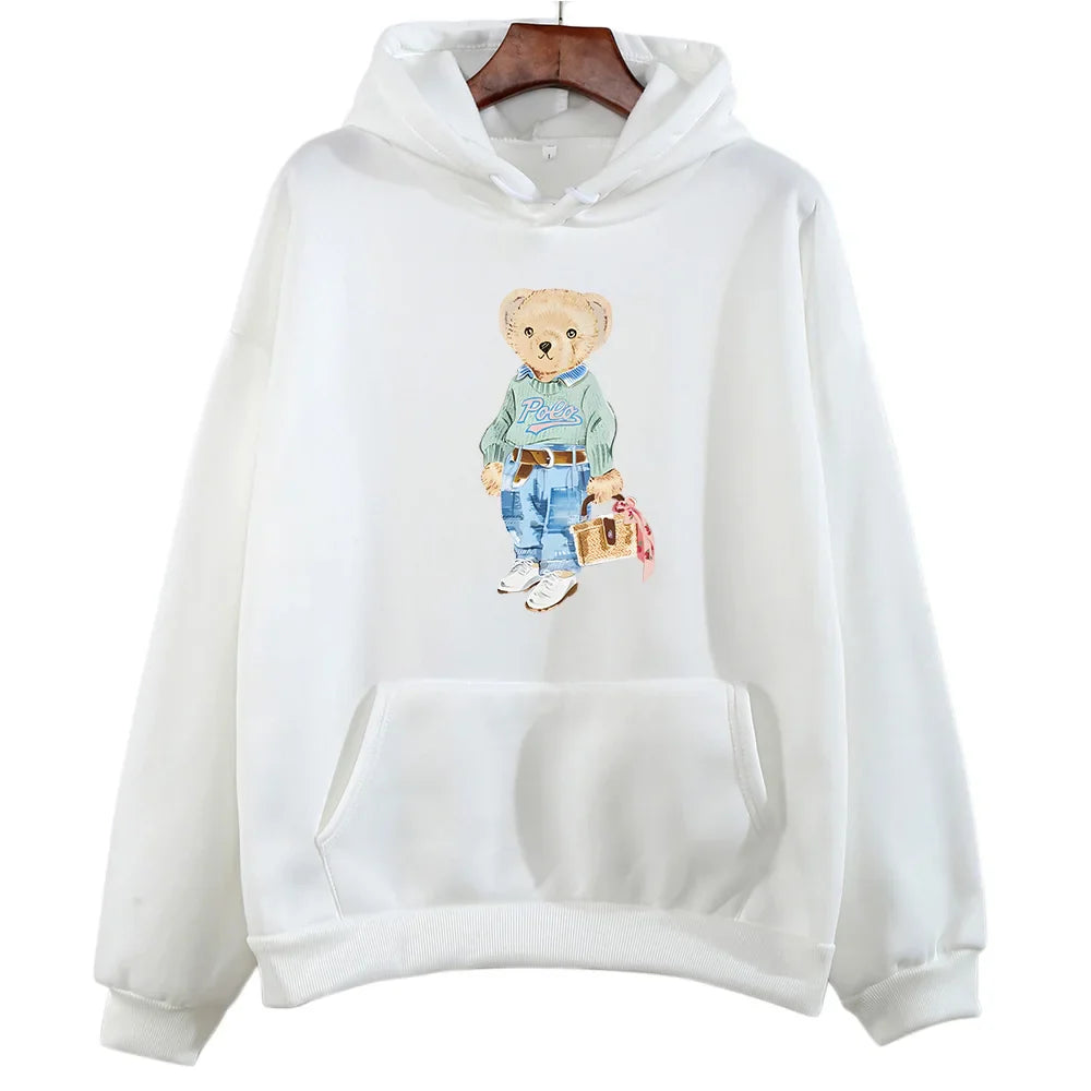 Sweet Bear Pattern Sweatshirt for Women