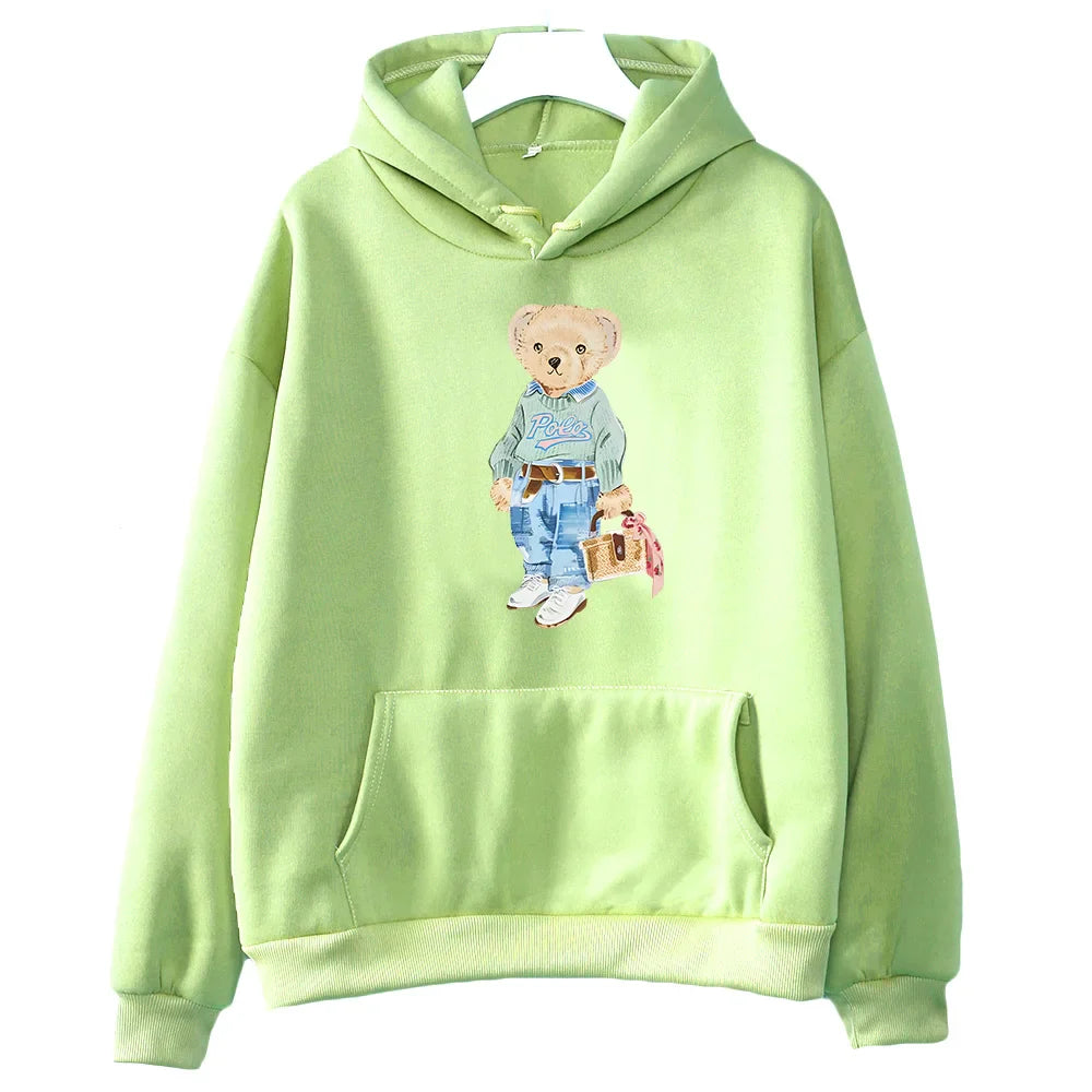 Sweet Bear Pattern Sweatshirt for Women