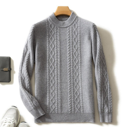 Oisín Classic Cable Knit Wool Sweater For Men Premium 100% Wool Timeless Luxury Quality
