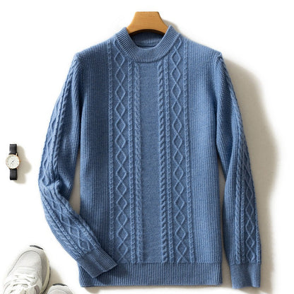 Oisín Classic Cable Knit Wool Sweater For Men Premium 100% Wool Timeless Luxury Quality