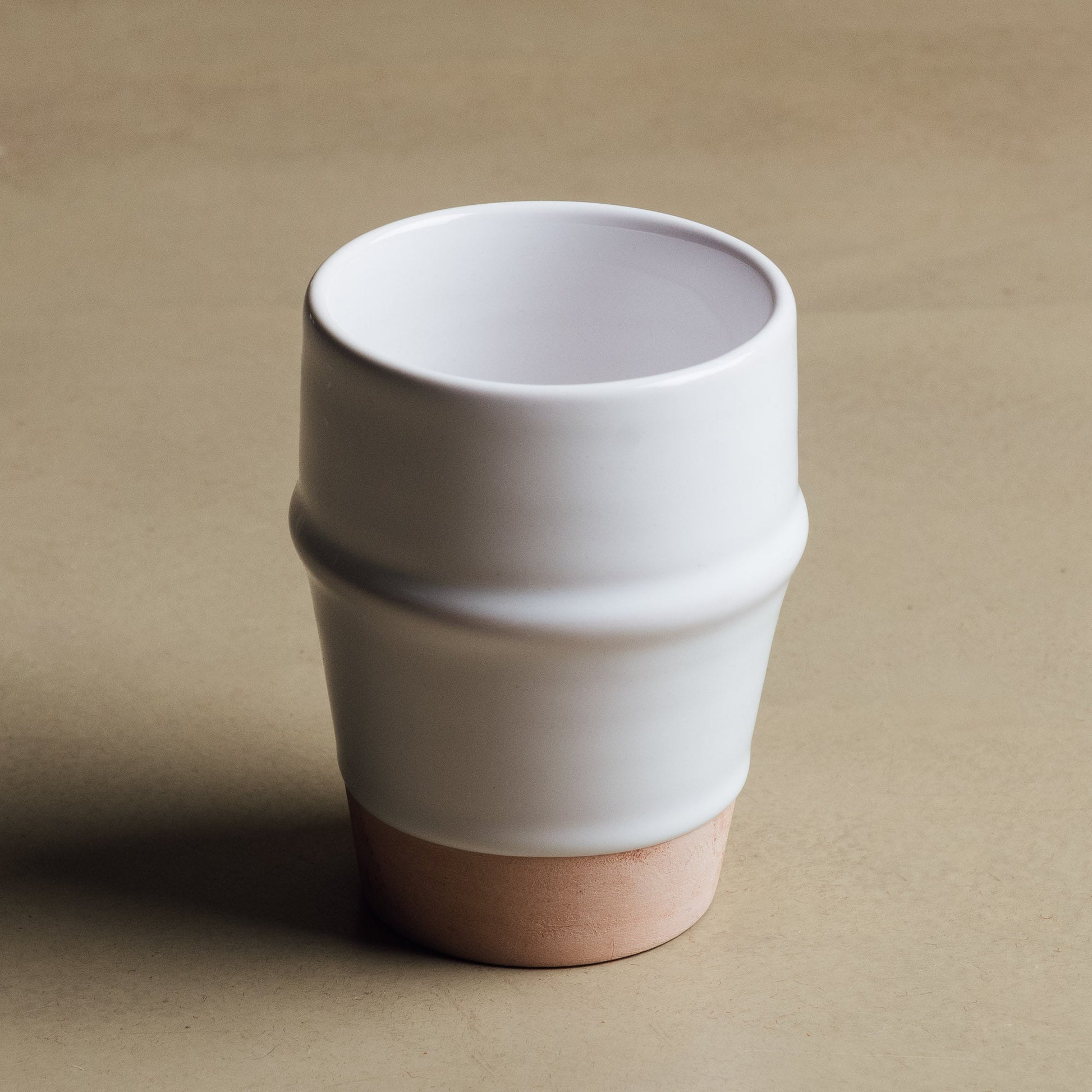 Earth Hues White & Tumbleweed Beldi Cup - Moroccan Dinnerware - TrendAura