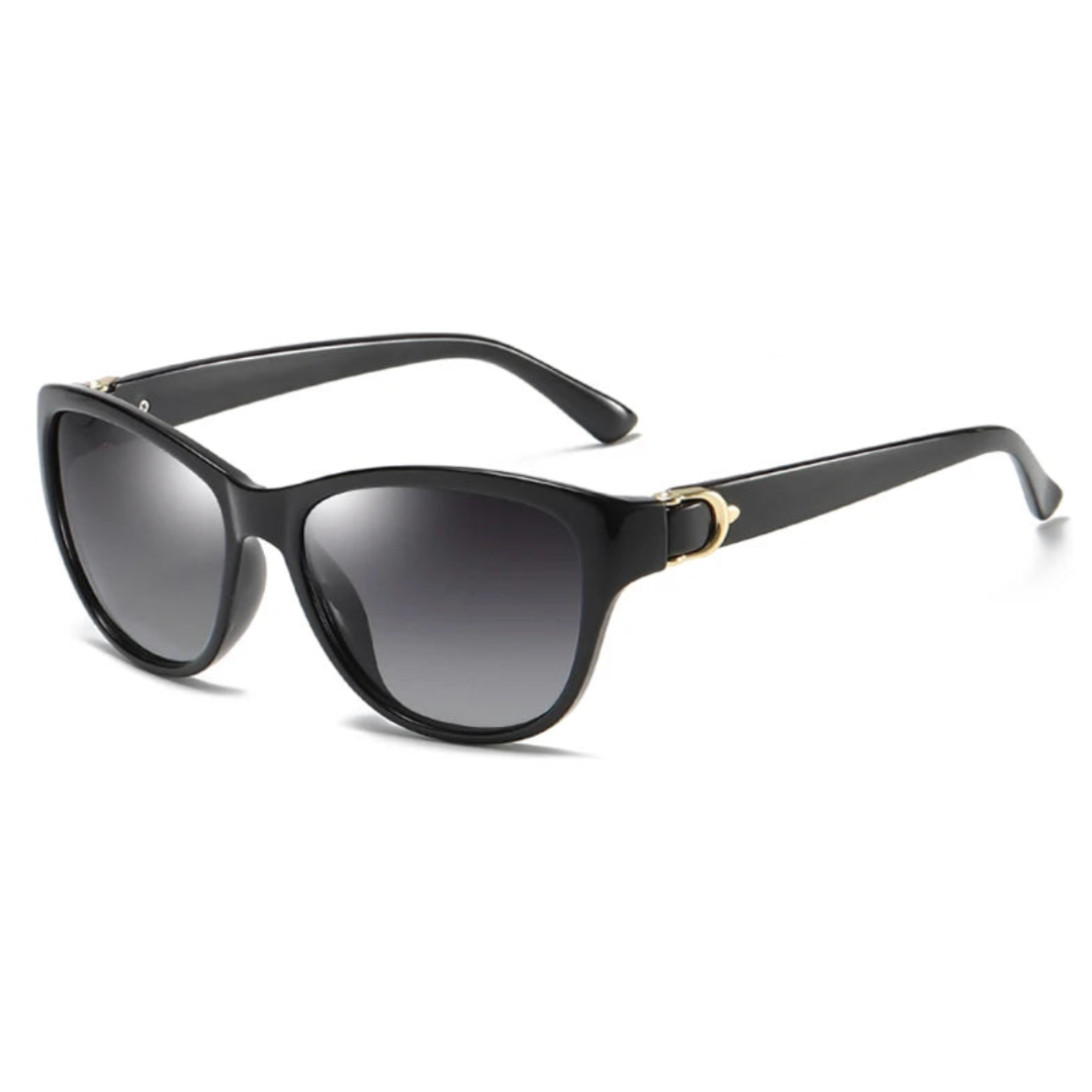 Verona Tinted Cat Eye Sunglasses In Acetate With Gold Accents Gradient Lenses Lightweight Unisex