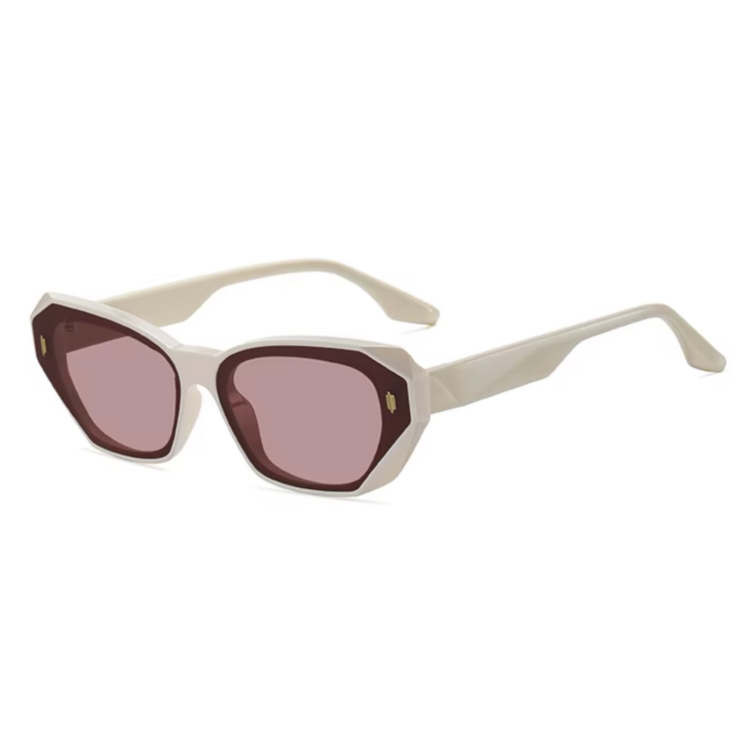 TrendAura Lucent Cat Eye Sunglasses With Polarized Tea Lenses UV 400 Protection Glossy Acetate