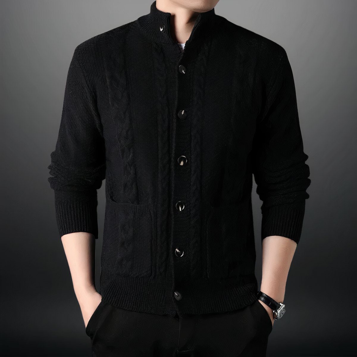 Fashion knitted cardigan for men - Toby