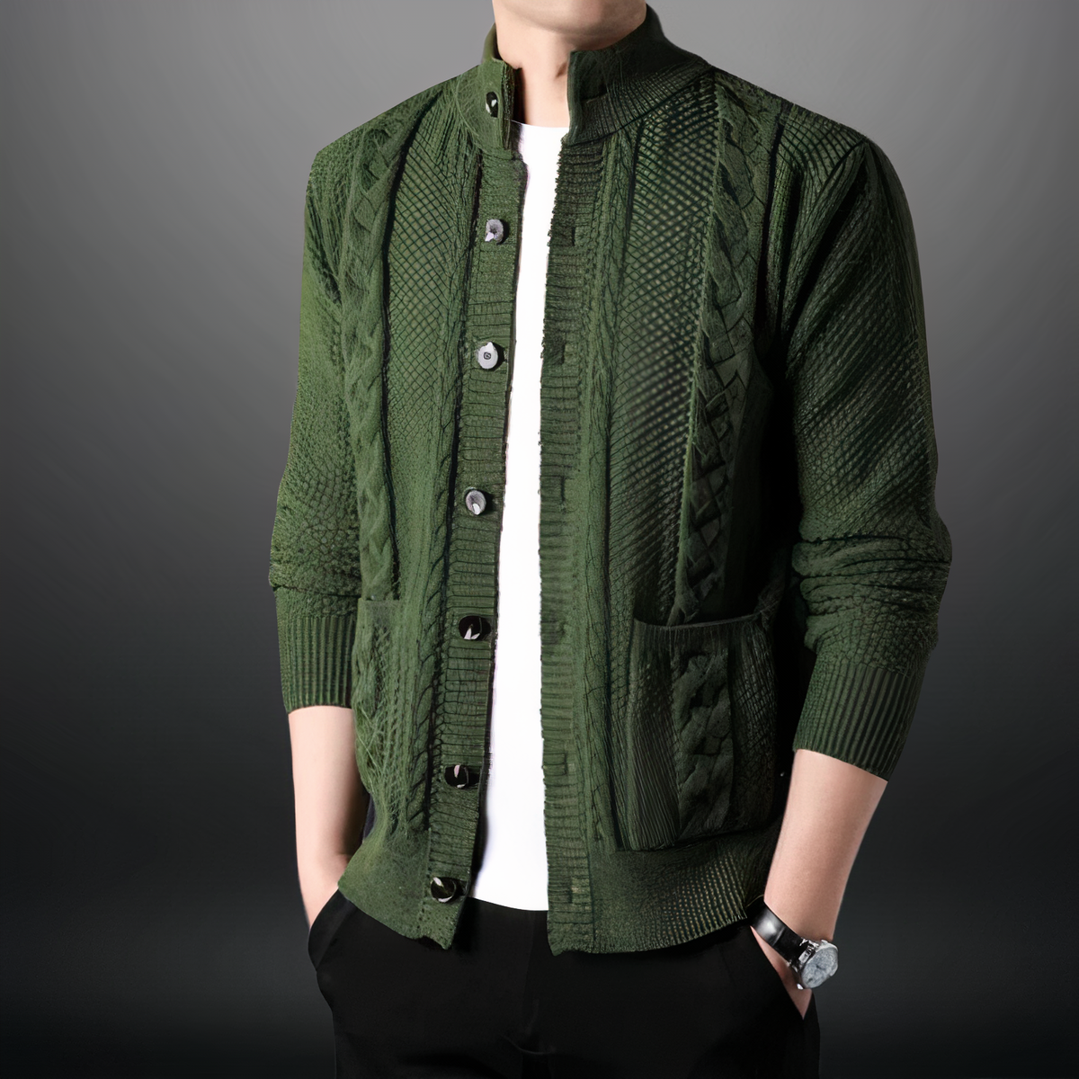 Fashion knitted cardigan for men - Toby