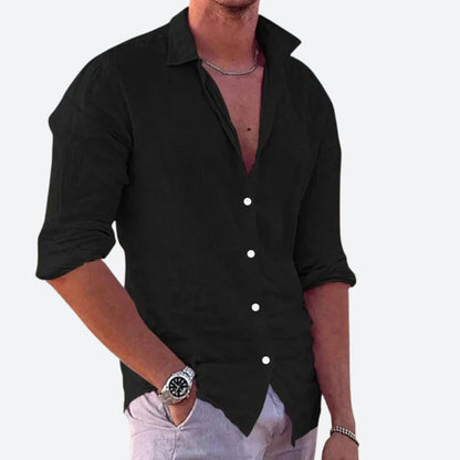 Loro Linen Shirt For Men Breathable Comfort Relaxed Fit Ideal For Warm Days Casual Style Premium Linen