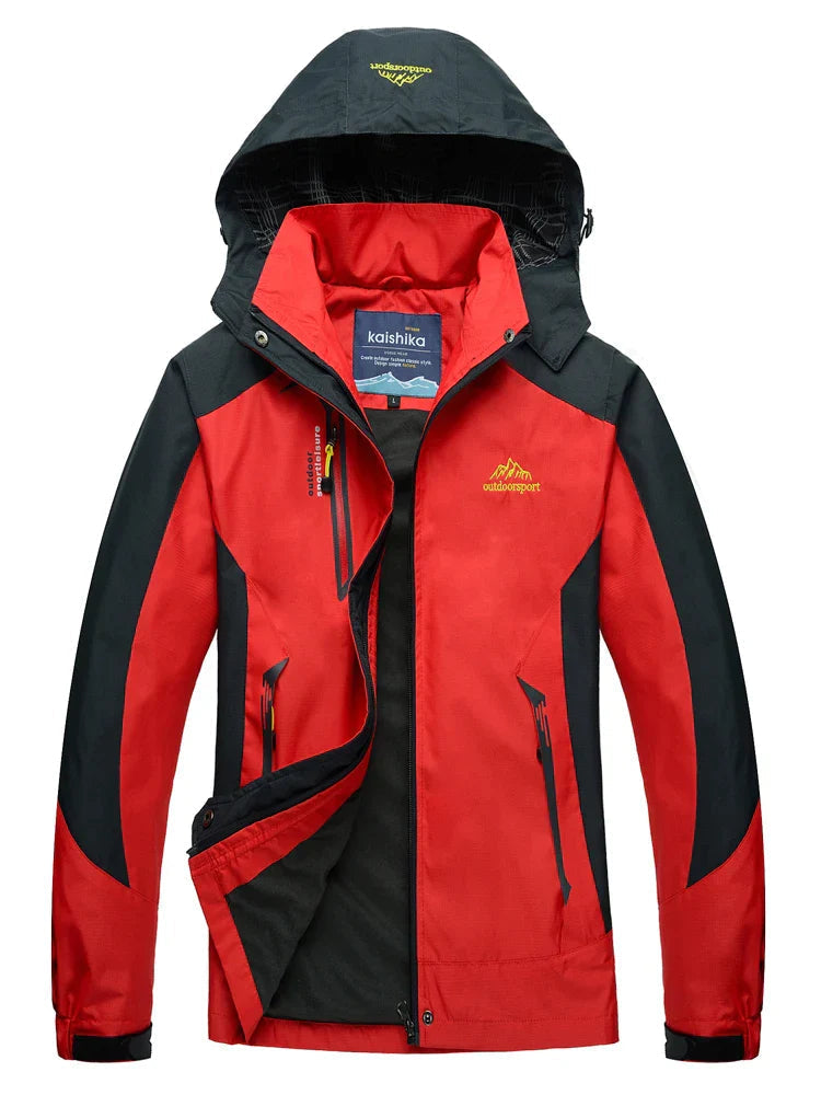 Women’s Rain Jacket – Waterproof – Relaxed Fit – Adjustable Hood – Zipper Pockets