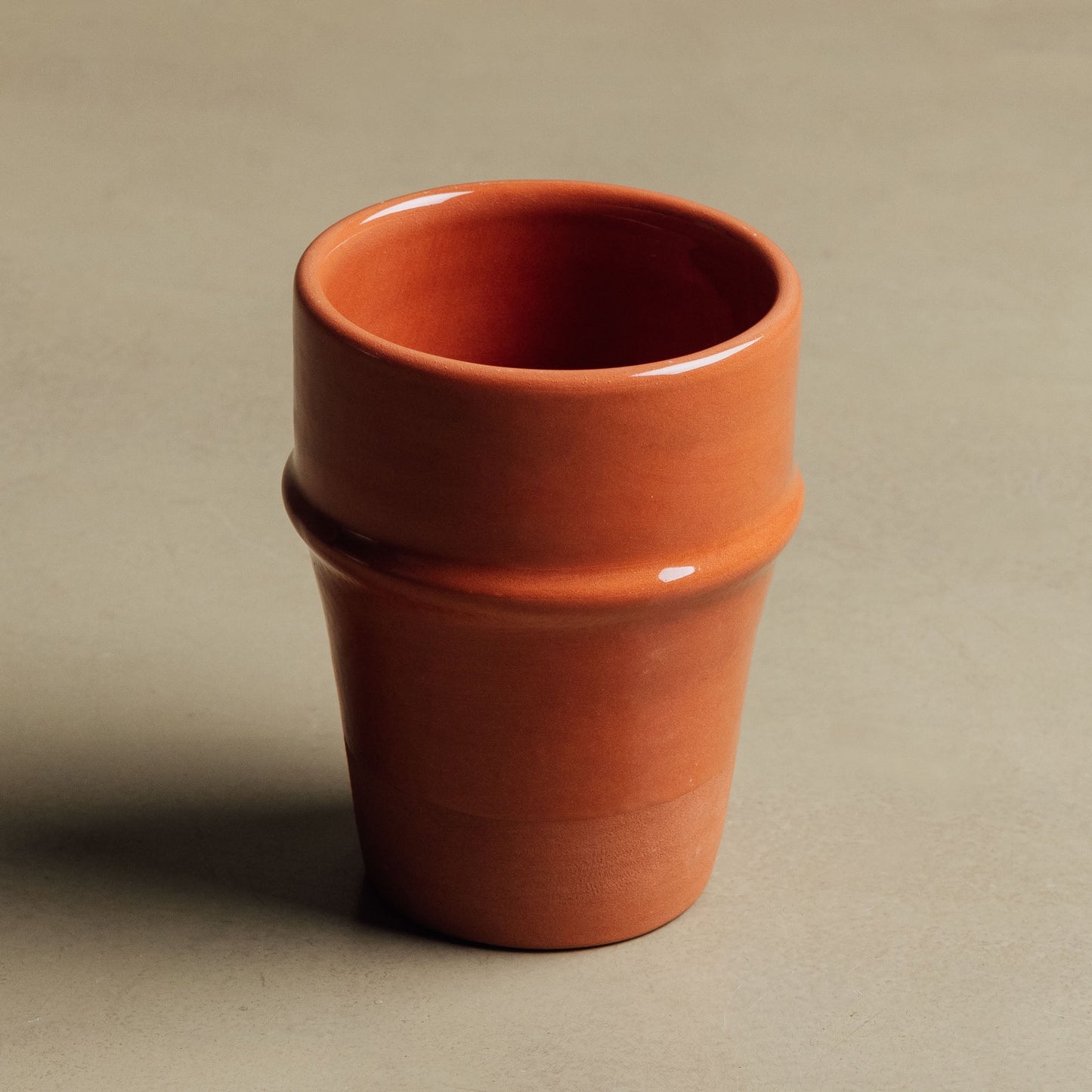 Earth Hues Ochre Red Beldi Cup - Moroccan Dinnerware - TrendAura
