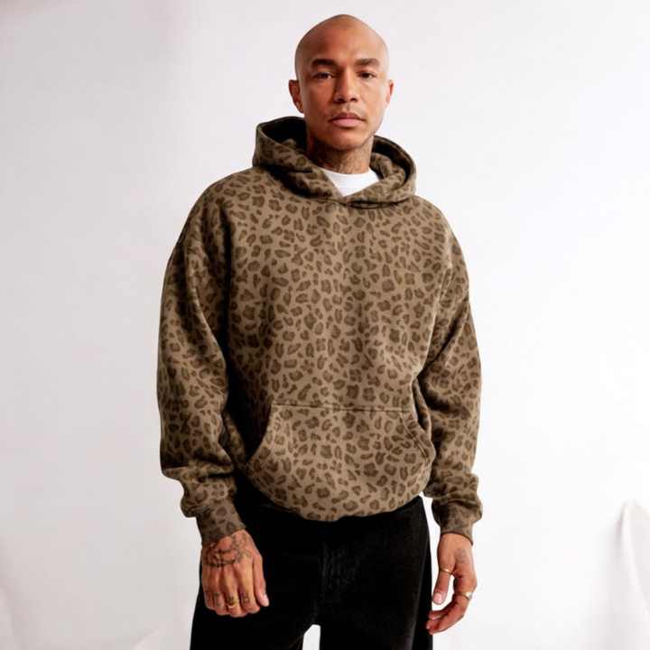TrendAura Mens Patchwork Cotton Hoodie Sweatshirt For Spring Comfort And Everyday Style main image 0