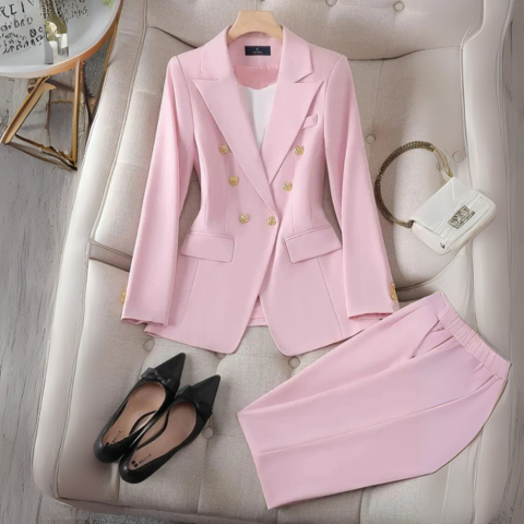 Elegant and Feminine Stretch Fitted Pantsuit