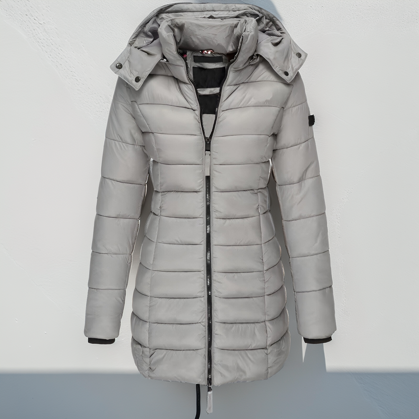 Eva Long Quilted Coat For Women Warm Lightweight Water Repellent Hooded Puffer Coat