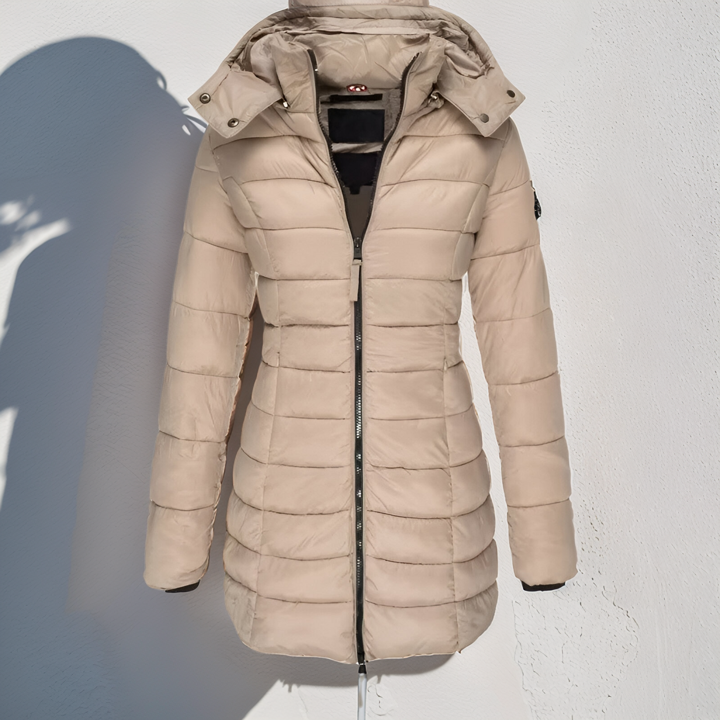 Eva Long Quilted Coat For Women Warm Lightweight Water Repellent Hooded Puffer Coat