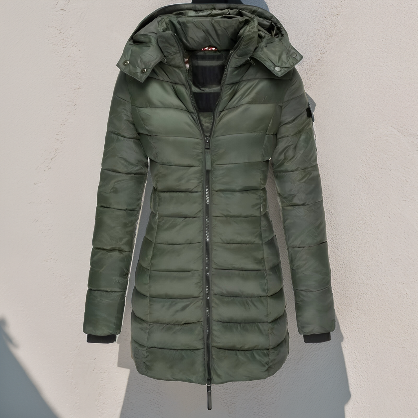 Eva Long Quilted Coat For Women Warm Lightweight Water Repellent Hooded Puffer Coat