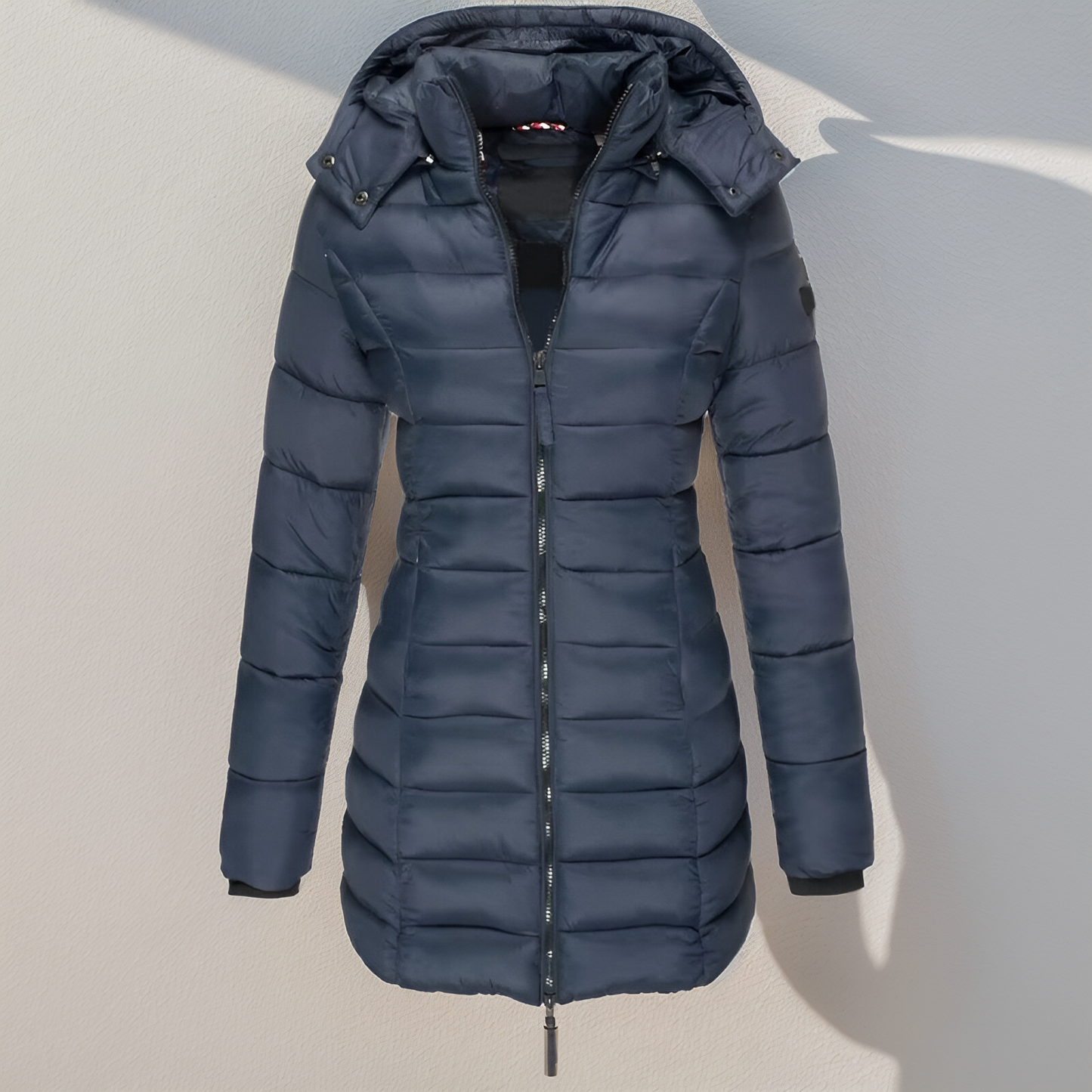 Eva Long Quilted Coat For Women Warm Lightweight Water Repellent Hooded Puffer Coat