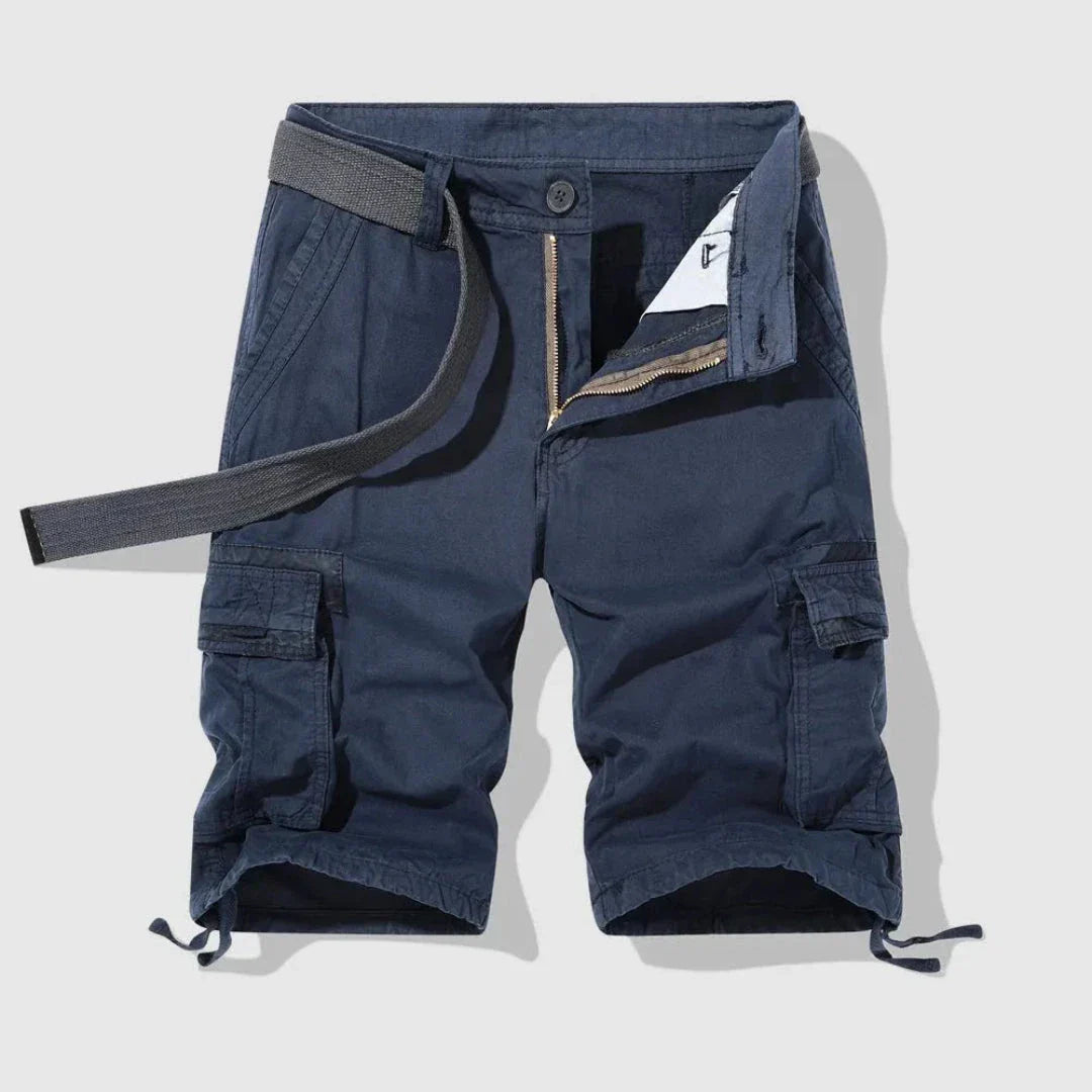 Terrain Utility Cargo Shorts for Men with Multi Pocket Design and Drawstring Hem