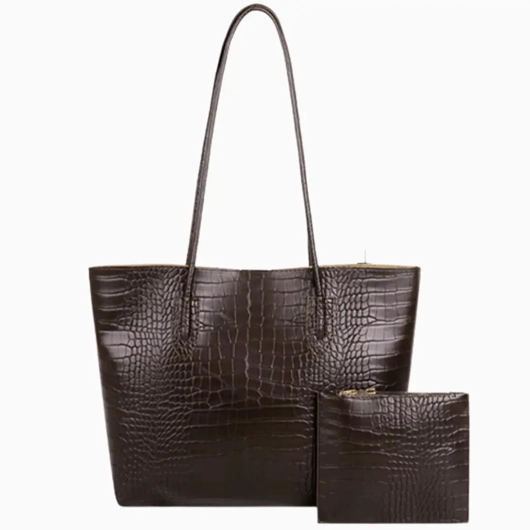 Waylynn Sophia Allure Croc Tote Bag - Free Matching Wallet Included With Every Purchase
