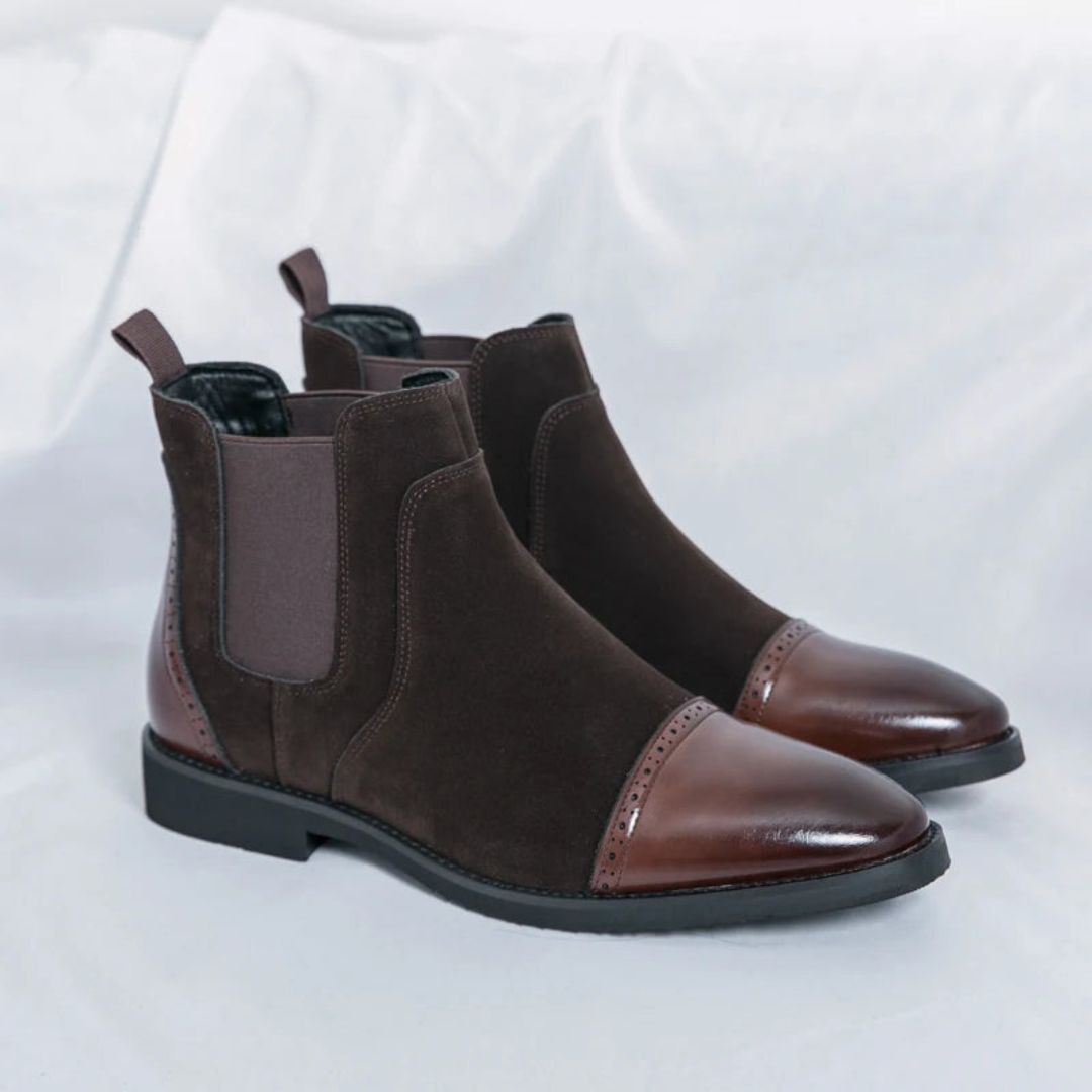 Waylynn Eryx Two Tone Chelsea Boots For Men With Breathable Lining And Durable Grip Sole
