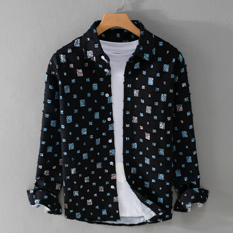 Theodore Willow Colorful Confetti Square Print Shirt For Casual Chic Everyday Wear
