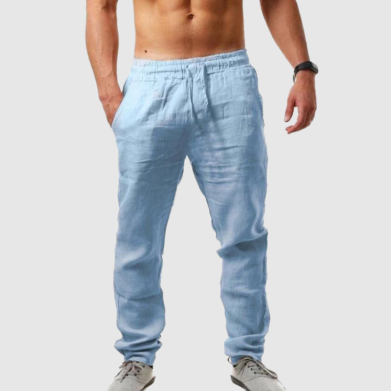 Theodore Willow Riviera Mirage Linen Cotton Blend Mens Casual Pants For Summer Comfort And Urban Style