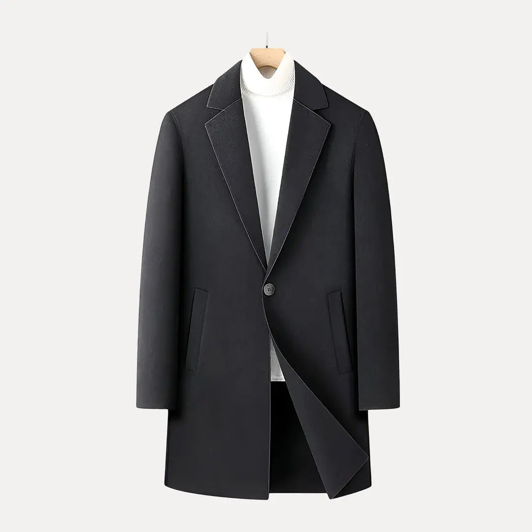 Theodore Wool Blend Men's Coat Reversible Double Sided Design Tailored Fit Waylynn