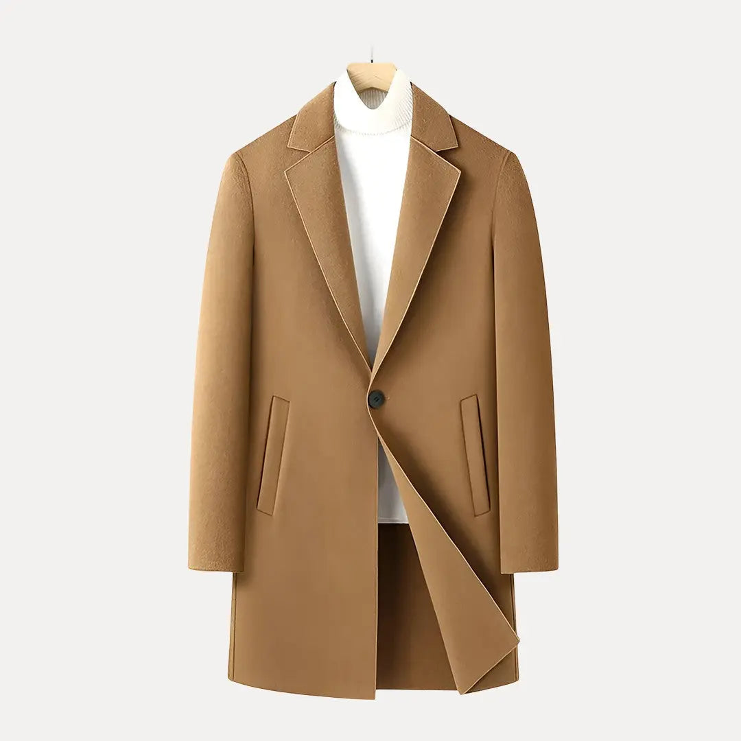 Theodore Wool Blend Men's Coat Reversible Double Sided Design Tailored Fit Waylynn