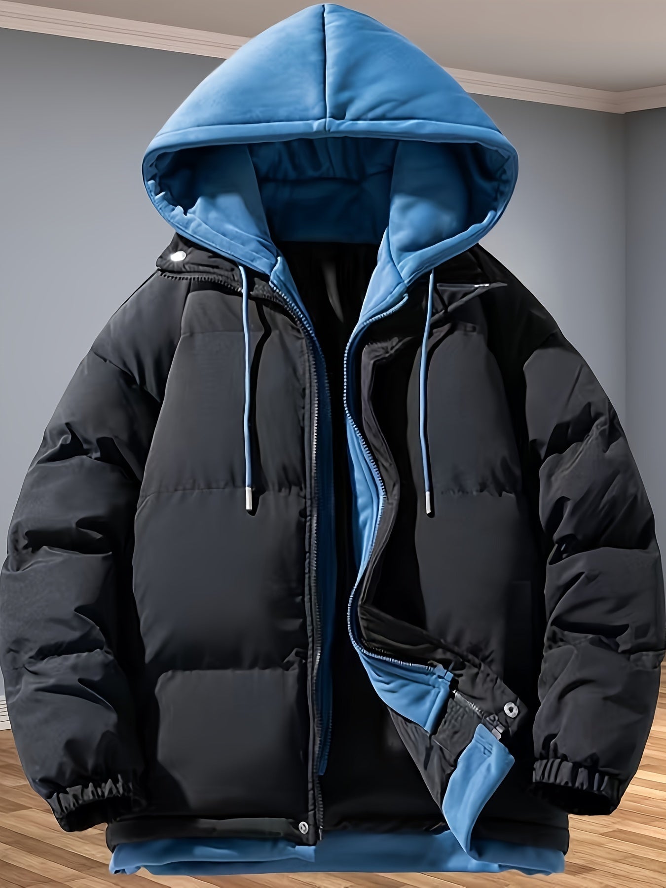 Double insulation design winter jacket with hood