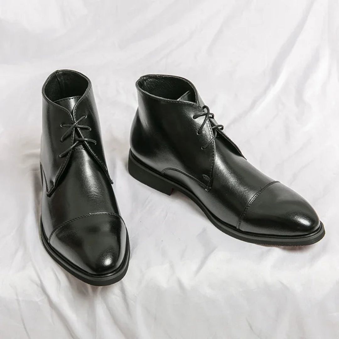 Waylynn Thiago Royale Leather Boots For Men Handcrafted Premium Dress Ankle Boots For Formal And Smart Casual Wear