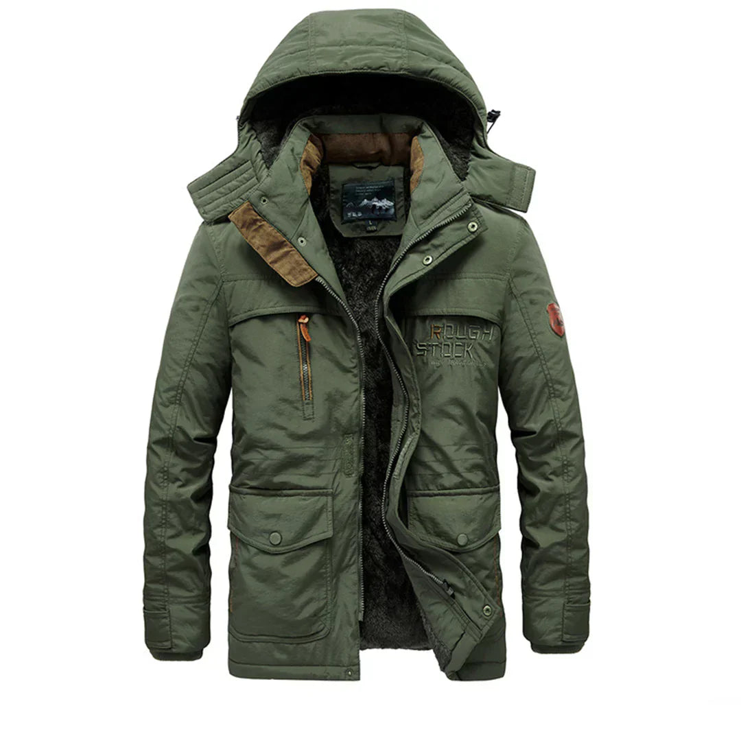 Mens Stylish Winter Coat For Men With Removable Hood And Multiple Pockets For Versatile Warmth And Style