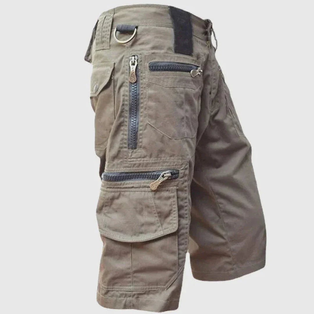 Titan Multi Zip Tactical Cargo Shorts for Men with Secure Zip Pockets and Breathable Cotton for Outdoor Adventure