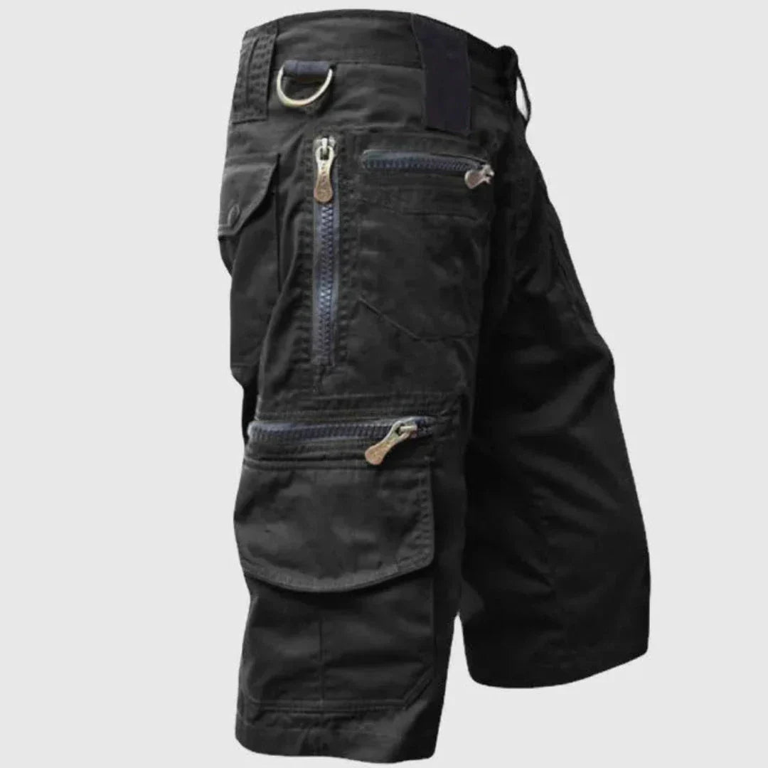 Titan Multi Zip Tactical Cargo Shorts for Men with Secure Zip Pockets and Breathable Cotton for Outdoor Adventure