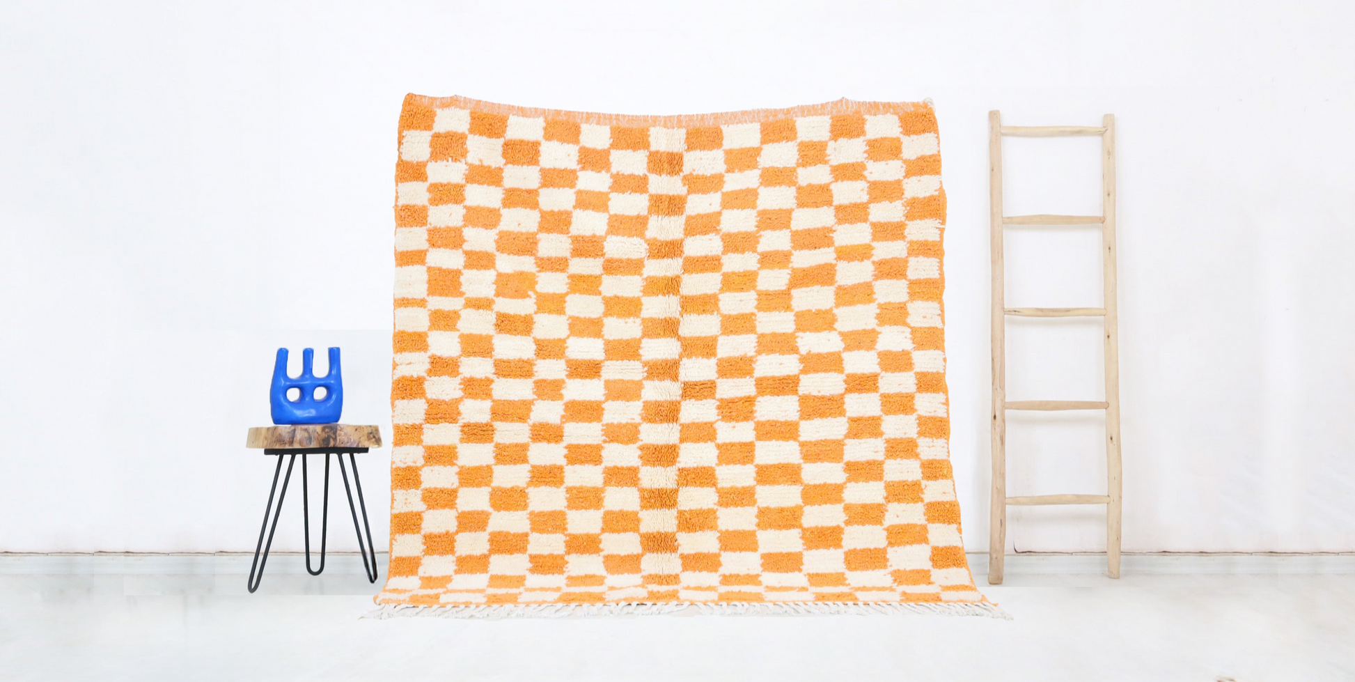 Tiziri  Moroccan Checkered Rug 5'0" x 5'0" - TrendAura