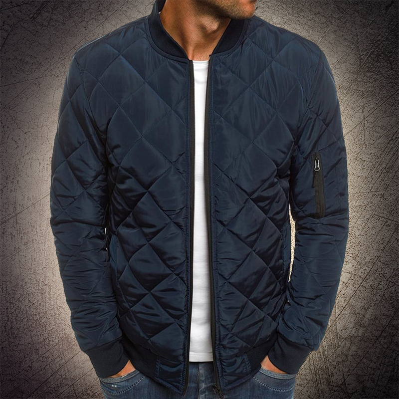 Adam Quilted Lightweight Bomber Jacket For Men With Modern Quilt Detailing By TrendAura