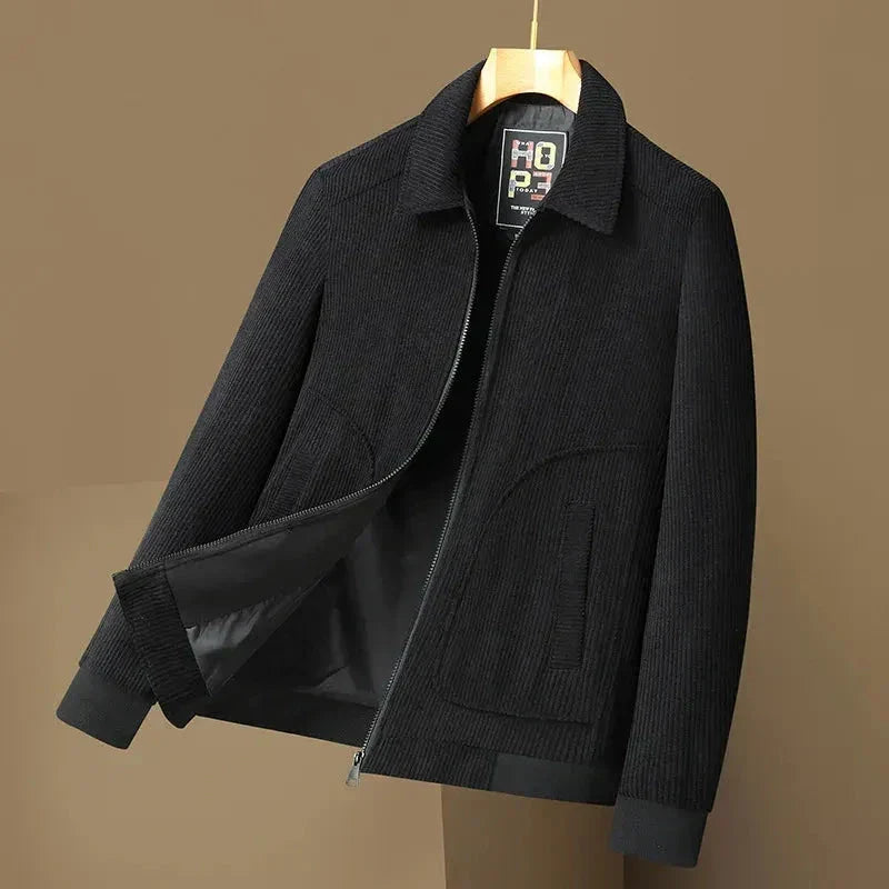 TrendAura Tom Corduroy Jacket for Men Premium Corduroy Fabric Turn Down Collar Tailored Fit