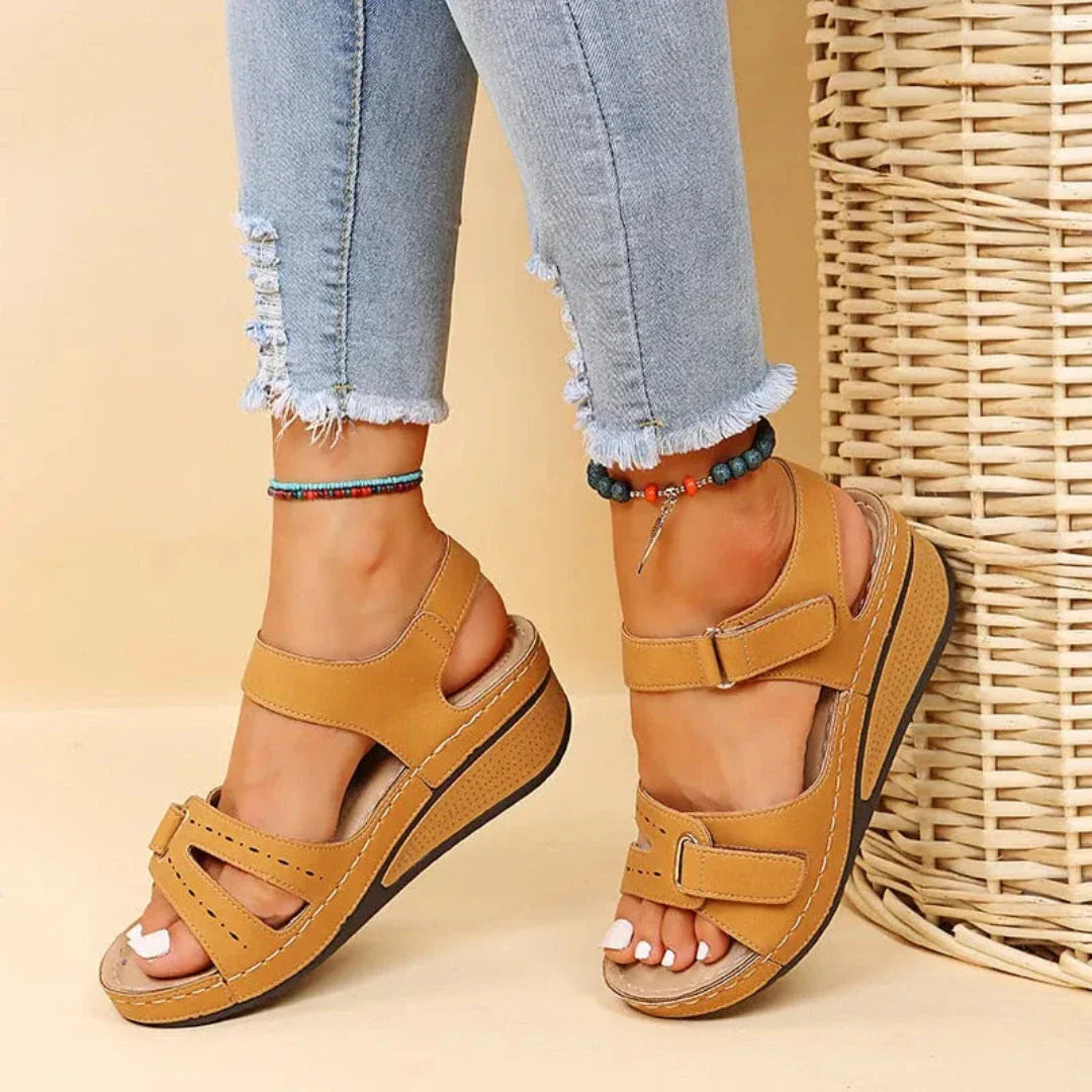 Tory Orthopedic Velcro Wedge Sandals