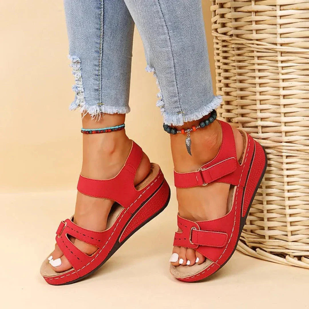 Tory Orthopedic Velcro Wedge Sandals