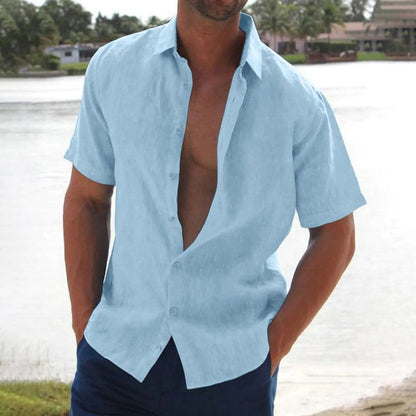 Jasper Linen Shirt For Men Premium Casual Breathable Comfort Lightweight Versatile Everyday Wear