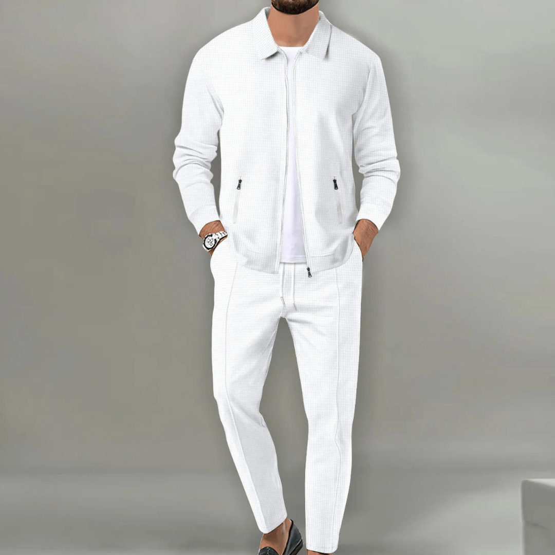Men's Everyday Tracksuit Set With Zip Jacket For Active Men All Day Comfort And Versatility