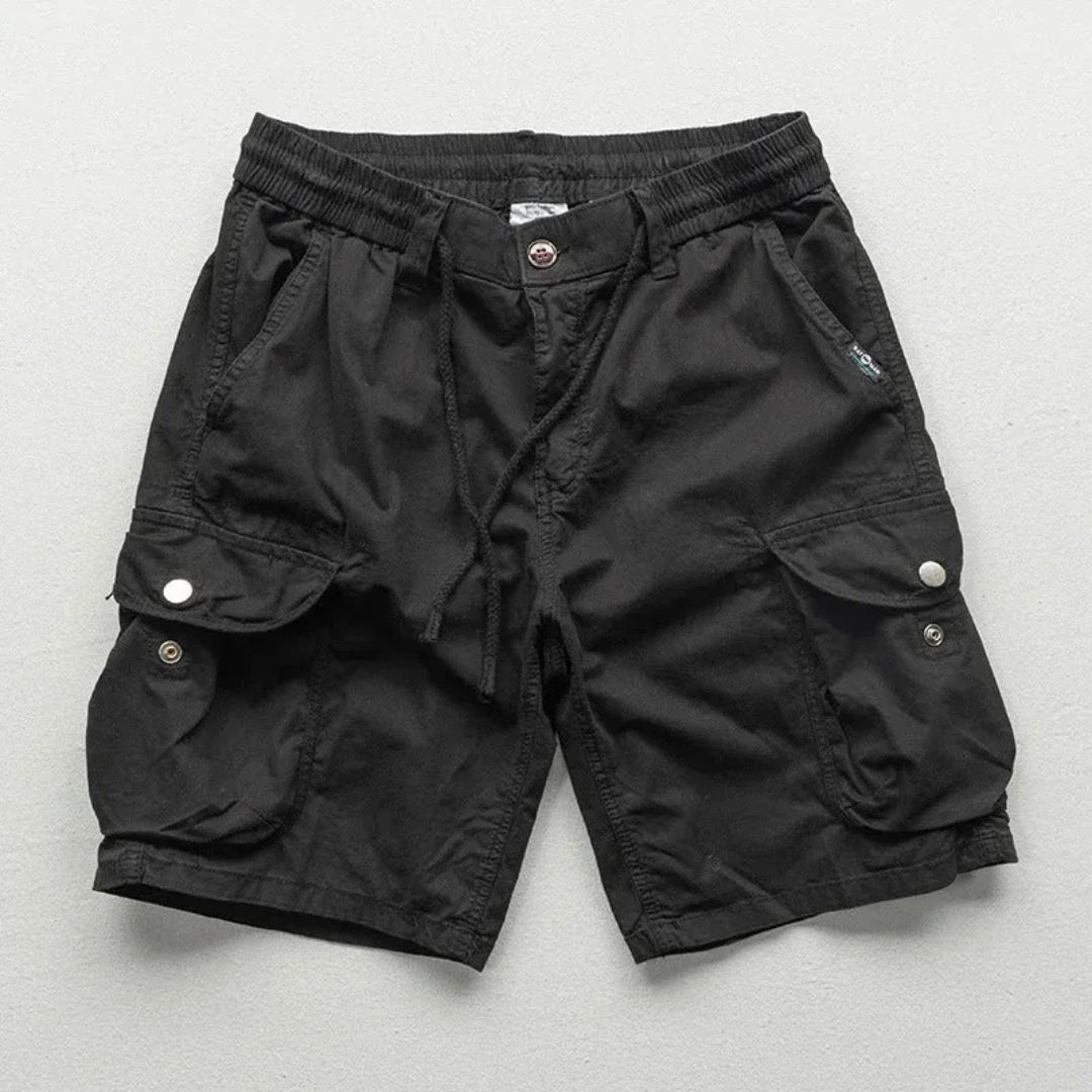 Trent Outdoor Cargo Shorts For Men With Elastic Waist And Breathable Cotton Versatile Hiking Travel Shorts