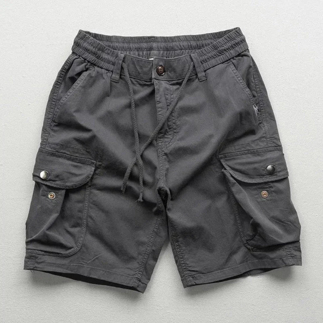 Trent Outdoor Cargo Shorts For Men With Elastic Waist And Breathable Cotton Versatile Hiking Travel Shorts