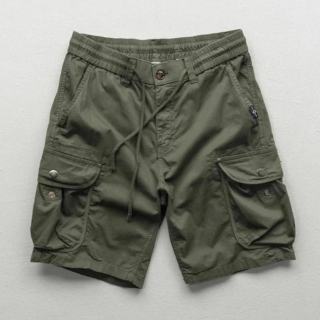 Trent Outdoor Cargo Shorts For Men With Elastic Waist And Breathable Cotton Versatile Hiking Travel Shorts