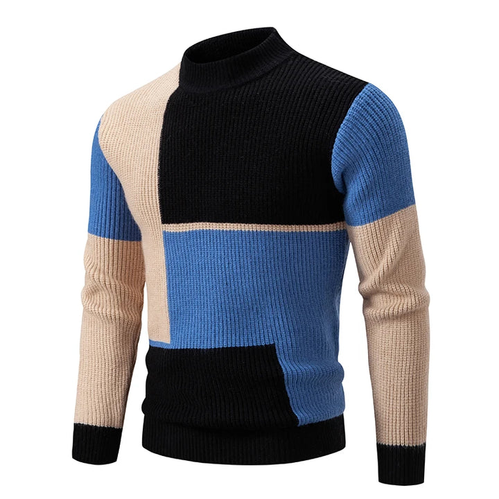 TrendAura Mens Patchwork Cotton Hoodie Sweatshirt For Spring Comfort And Everyday Style main image 1