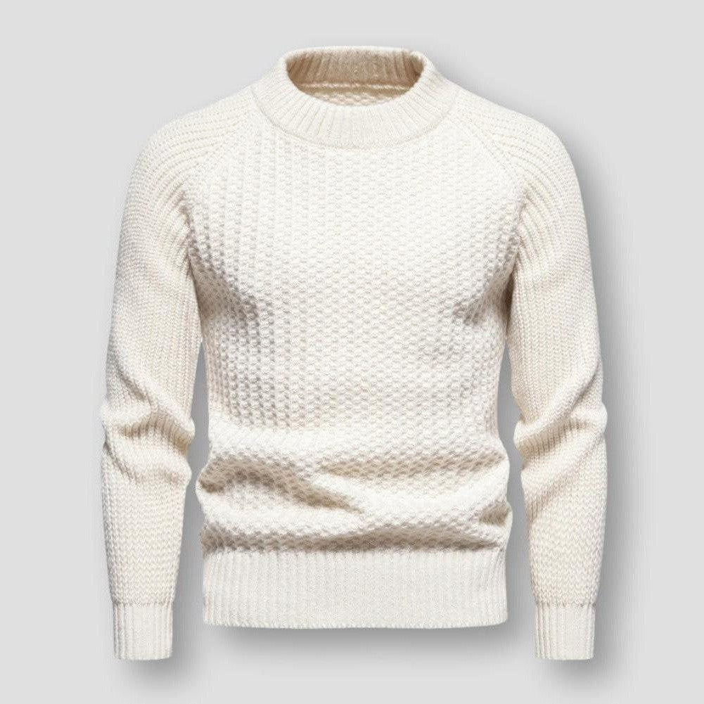 High-quality waffle knit sweatshirt for men