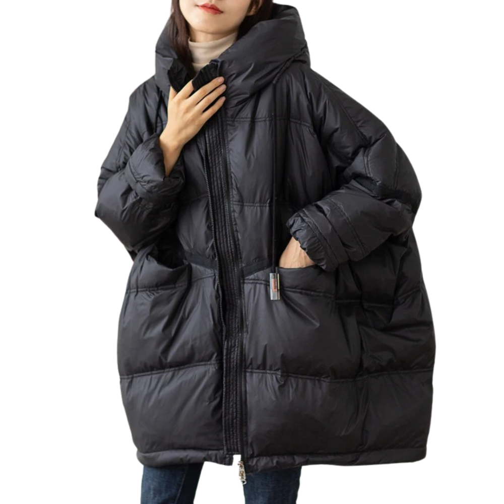 Oversized Padded Winter Jacket With Hood For Women Maximum Warmth Comfort And Effortless Layering