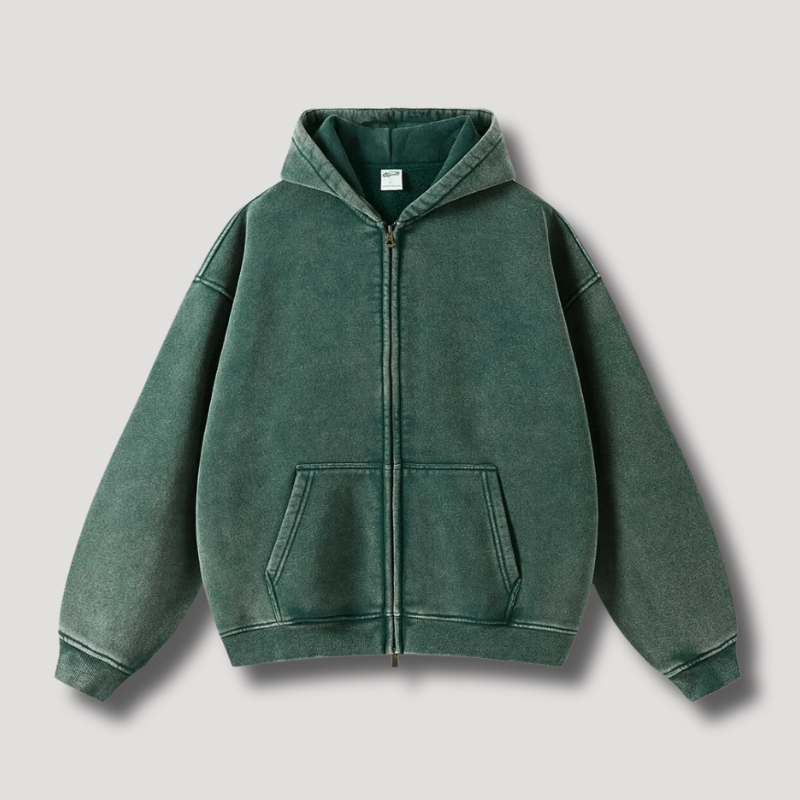 Oversized Zip Up Hoodie With Attached Hood For Ultimate Comfort Unisex Streetwear Everyday Wear