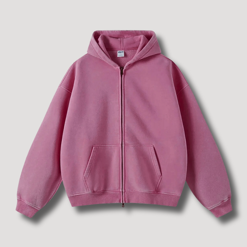 Oversized Zip Up Hoodie With Attached Hood For Ultimate Comfort Unisex Streetwear Everyday Wear
