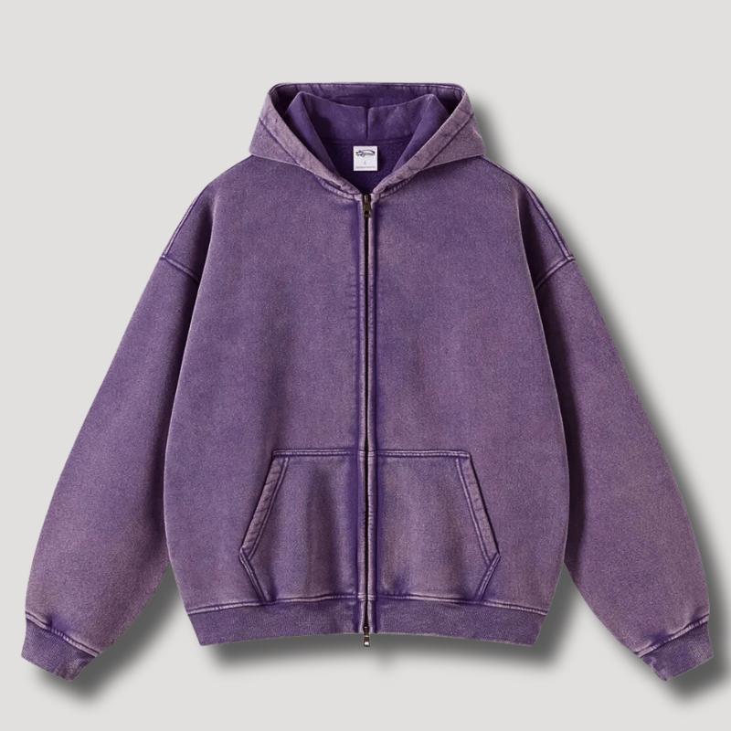 Oversized Zip Up Hoodie With Attached Hood For Ultimate Comfort Unisex Streetwear Everyday Wear
