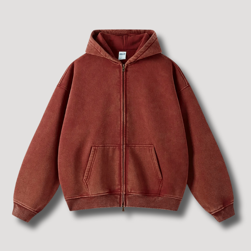 Oversized Zip Up Hoodie With Attached Hood For Ultimate Comfort Unisex Streetwear Everyday Wear